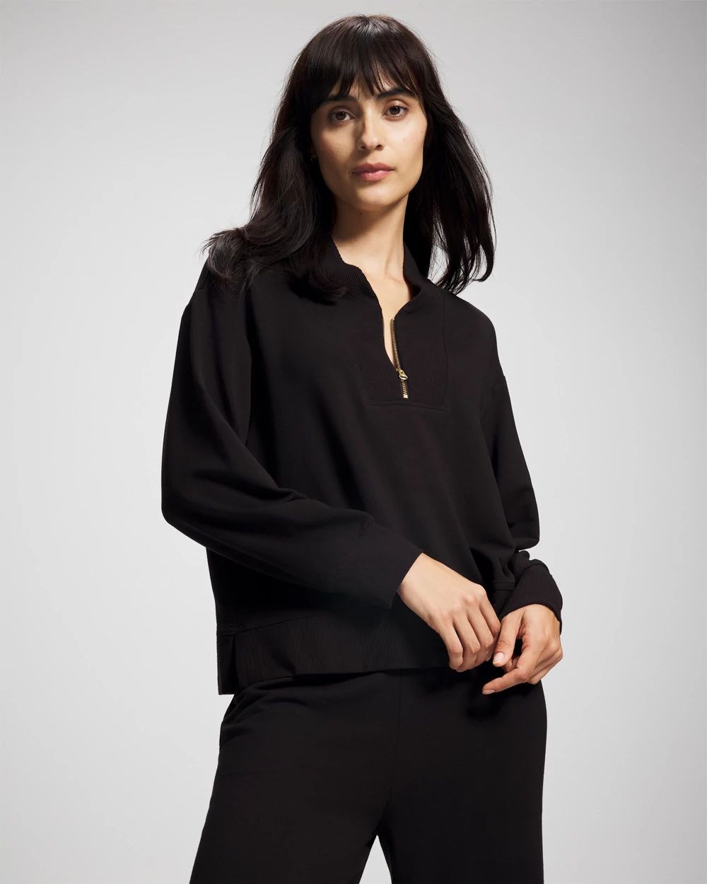 Ultrasoft Fleece Quarter Zip Sweatshirt | Soma